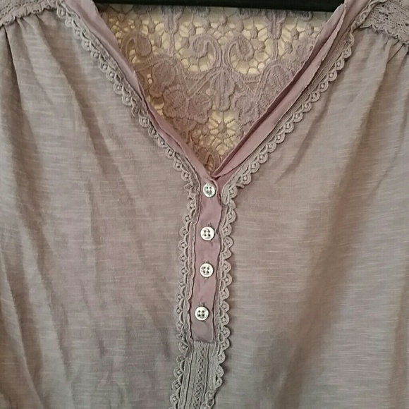 Anthropologie Lavender Henley - Picture 4 of 4