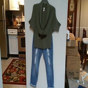 Olive green cardigan