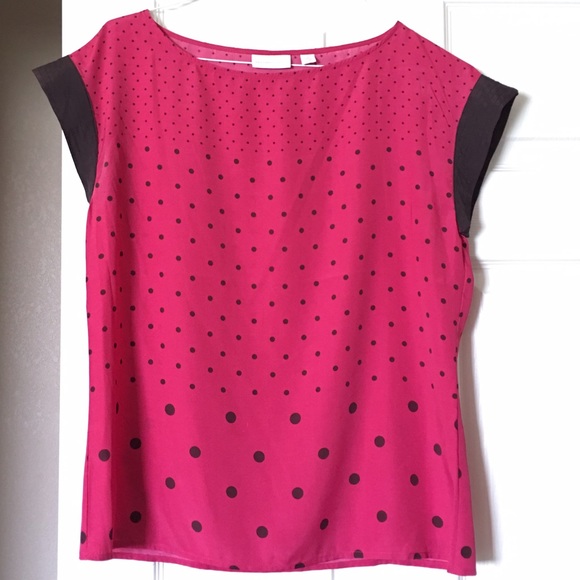 Cute, vibrant polka dot blouse