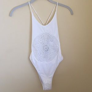 RESERVED NWT White Boohoo one piece