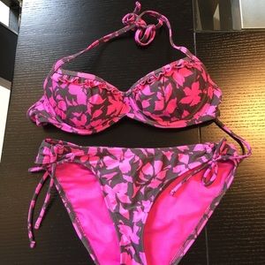 Two piece brand Raisins bathing suit.