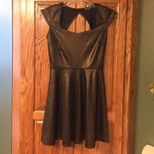 Shimmery black and gold dress