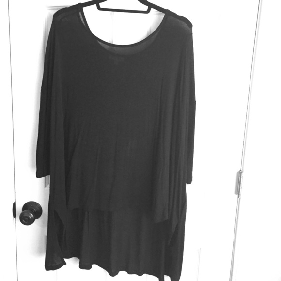 NWOT Black Flowy shirt