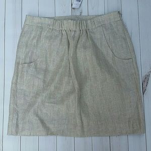 Ann Taylor Loft Linen and Cream Skirt