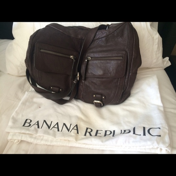 Banana Republic Brown Leather Bag - Picture 1 of 3