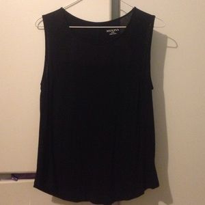 Black sleeveless top