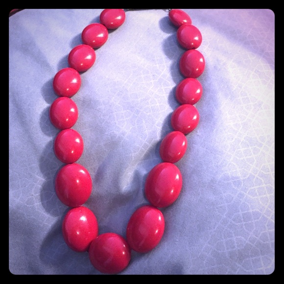 Red beaded necklace