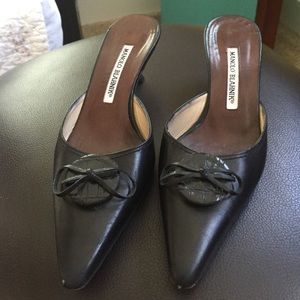 Manolo Black Mules