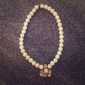 White stone Buddha bracelet