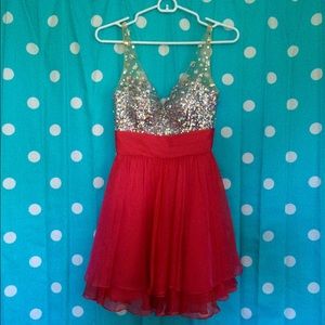 Pink La Femme Prom Dress