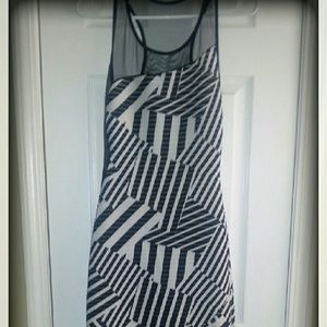 Cameo blk and white maxi dress