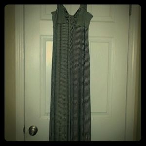 Max studio maxi blk n white dress