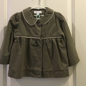 Girls olive gray twill jacket