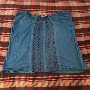 Cato blue shirt plus size 26/28w