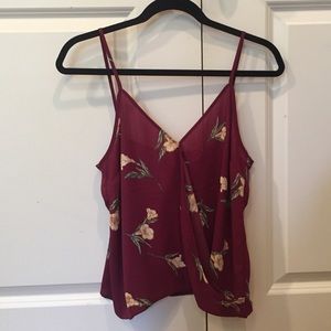 🚫SOLD🚫 Floral Surplice Tank