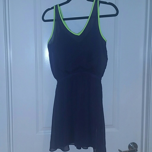 Express navy blue/neon short dress