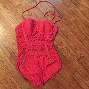 Robin Piccone one piece crochet swimsuit