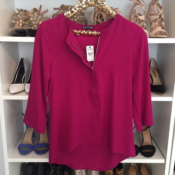 Zip-Front Blouse