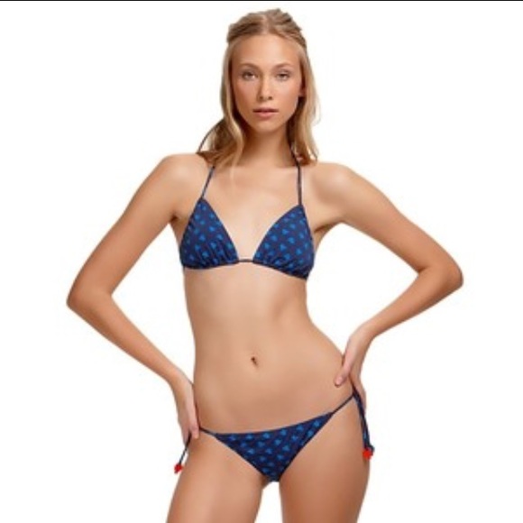 MARC by Marc Jacobs Fish Print Triangle Bikini SzS