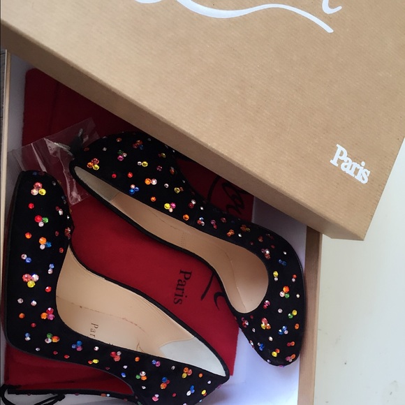 Christian Loutoutin Multi-color Crystal heel