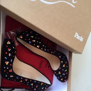Christian Loutoutin Multi-color Crystal heel