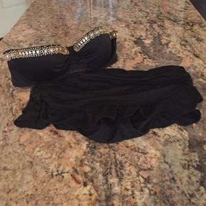 Black Bikini Skirt- Cute!