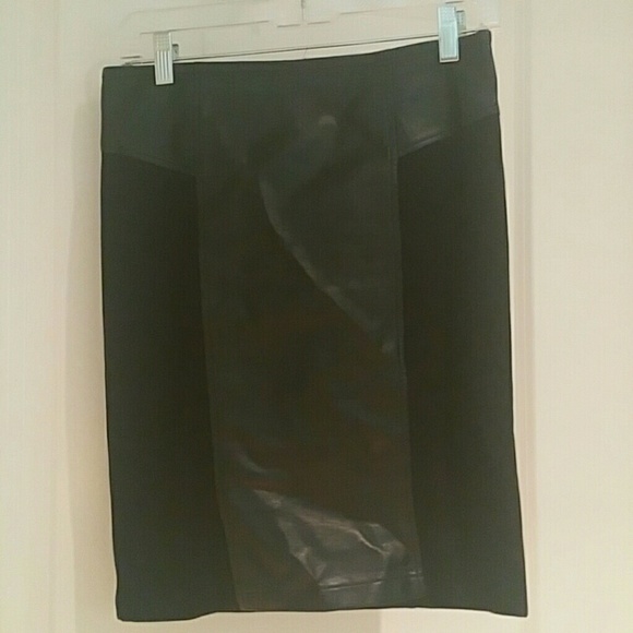 Faux leather high waist pencil skirt