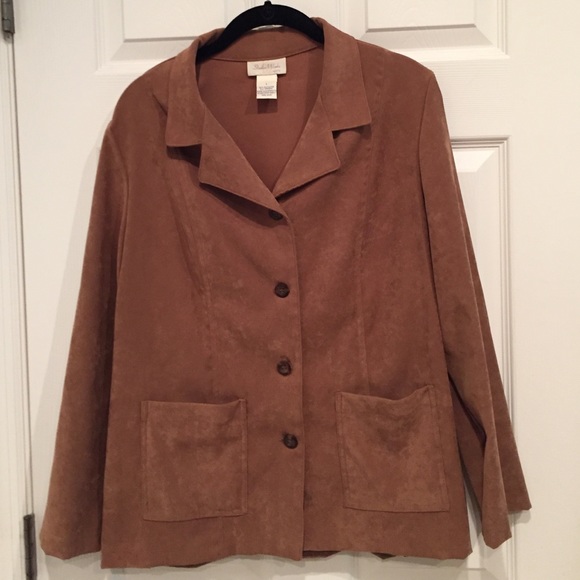 Vintage Brown Faux Suede Jacket
