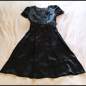 Marc Jacobs 100% silk black cocktail dress sz 2 XS