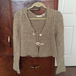 Sleeping on Snow cropped cardigan.