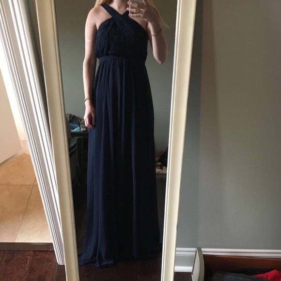 Jenny Yoo Jacqueline dress in navy - Picture 3 of 3