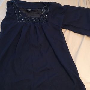 Navy Blue Blouse