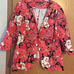 Coral floral jacket