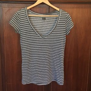 Urban Outfitters Gray and white v-neck t-shirt