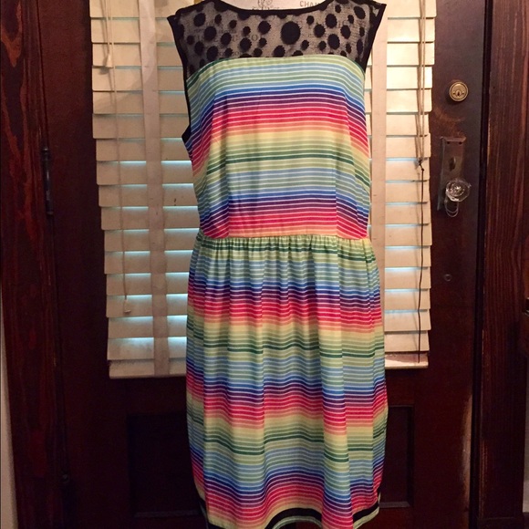 Modcloth Colorful of Ideas Dress 1x. Worn once!
