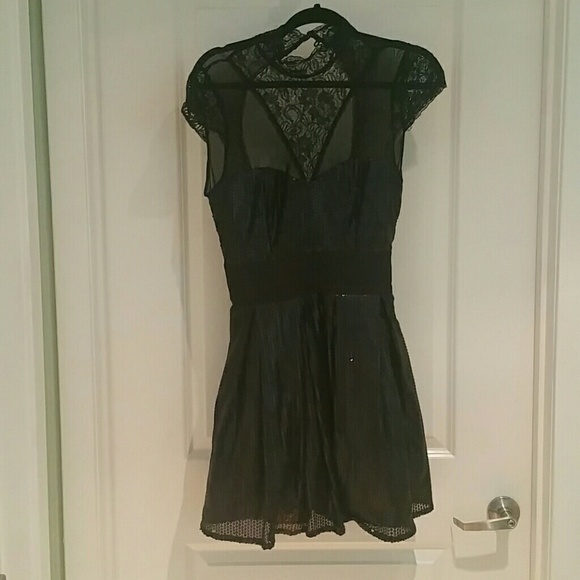 Bebe lace and sequin dress