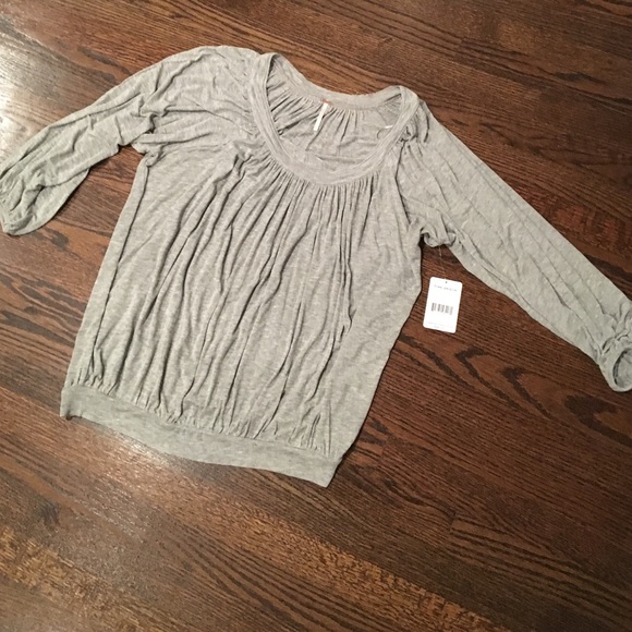 NWT free people "moss" blouson grey top