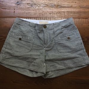 Navy & white striped shorts from Banana Republic.