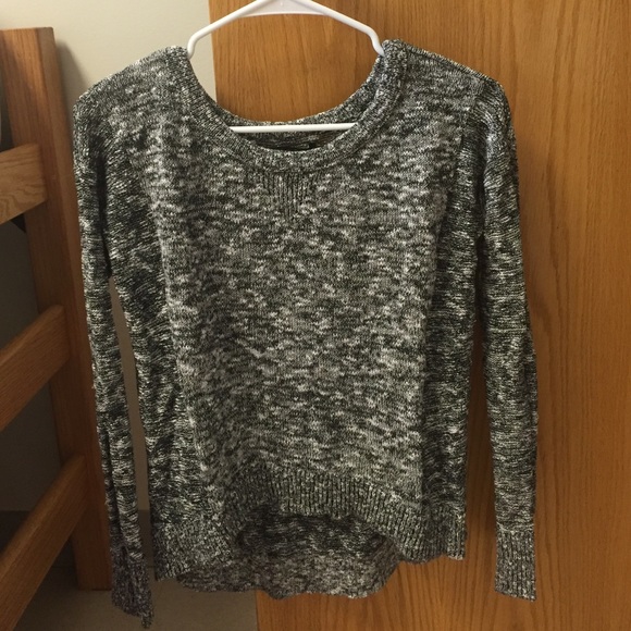 Stretchy sparkly scoop neck sweater