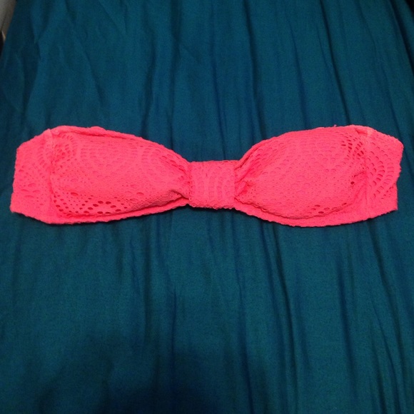 Hot pink crochet bathing suit top