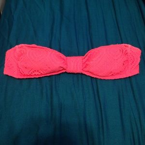 Hot pink crochet bathing suit top