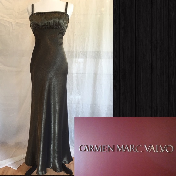 Carmen Marc Valvo Dresses & Skirts - NWOT Carmen Marc Valvo Grecian Sheen Evening Gown