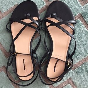 J Crew Pilar Black Strappy Sandal size 8