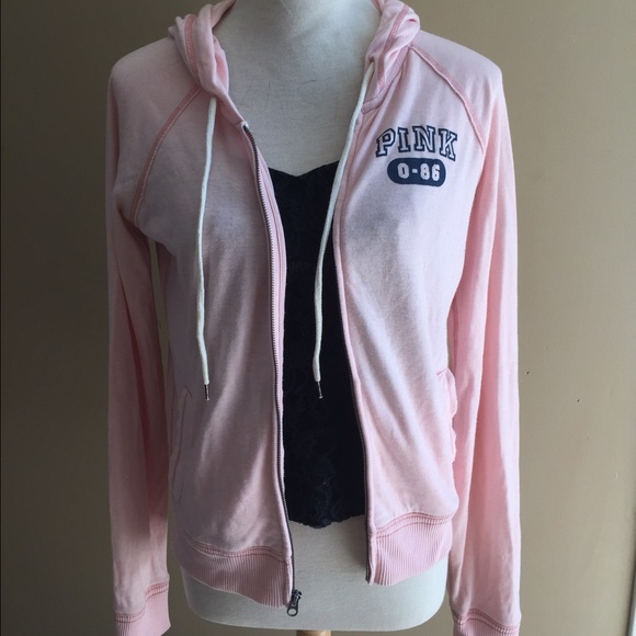 PINK Victoria Secret Light Pink Zip Up Hoodie