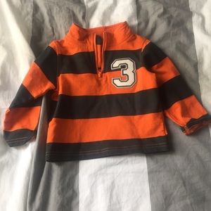Carters orange striped pullover sweater top 18 mth