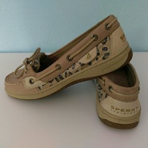 Sperrys sequin boat shoes