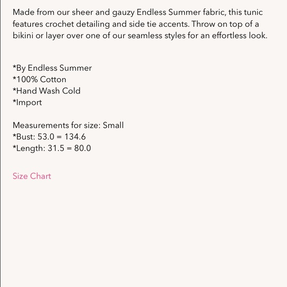 Free People Tunic. Size XS NWT. - Picture 4 of 4