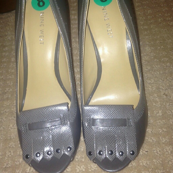 Gray Nine West Heels