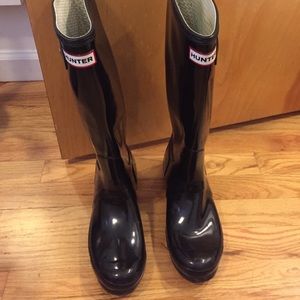 Hunter rain boots, lightly worn