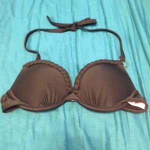 Black push-up bikini top